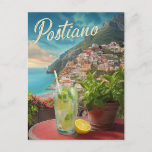 Vintage Travel Positano Italien Retro Landschaftli Postkarte
