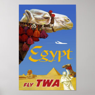 Vintage Travel Poster Ägypten