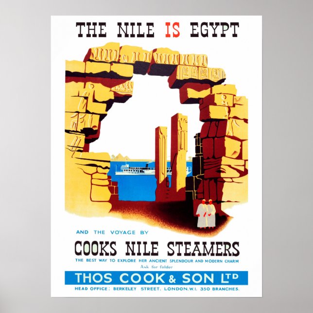 Vintage Travel Poster - Ägypten Nil (Vorne)