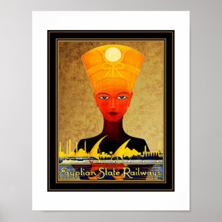 Vintage Travel Poster Ägyptische Staat Eisenbahn