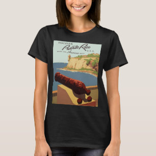 Vintage Travel Poster Art, Entdecken Sie Puerto Ri T-Shirt