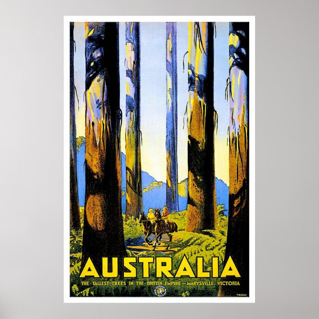 Vintage Travel Poster Au (Vorne)