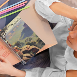 Vintage Travel Poster Australia, anpassbar Planer