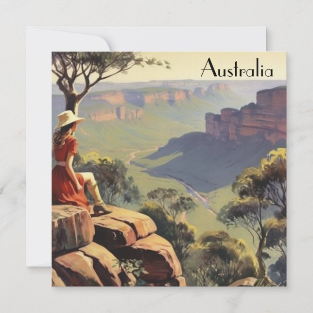 Vintage Travel Poster Australien Canyon (Vorderseite)