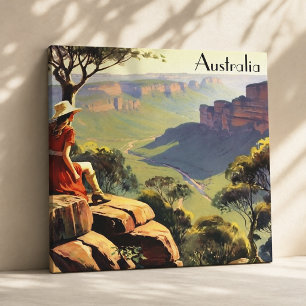 Vintage Travel Poster Australien Canyon Leinwanddruck