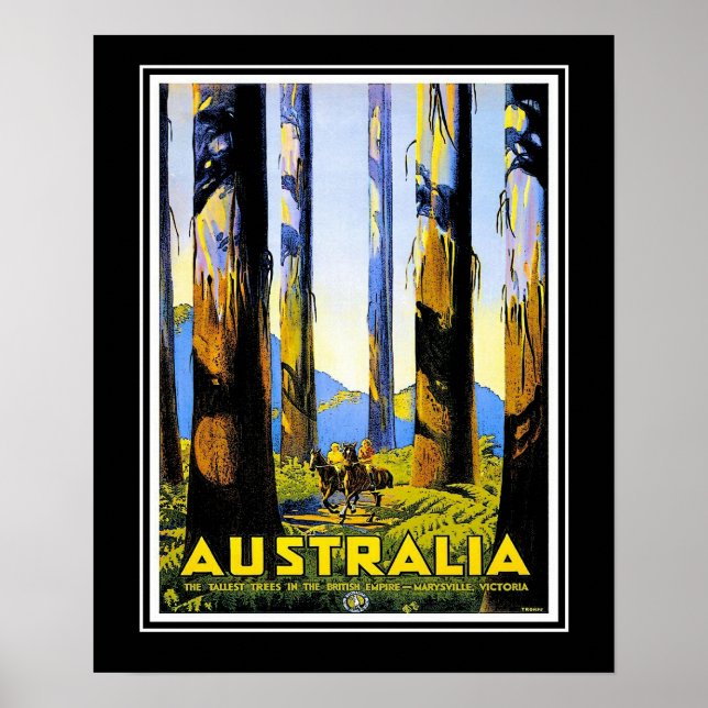 Vintage Travel Poster Australien Große Größe (Vorne)