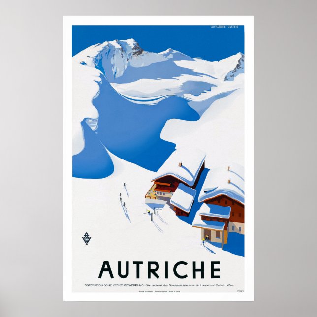 Vintage Travel Poster - Autriche Austria (Vorne)