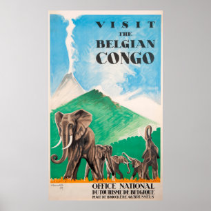 Vintage Travel Poster - Belgisch-Kongo