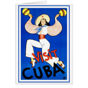 Vintage Travel Poster, Besuch Havanna Cuba, Maraca