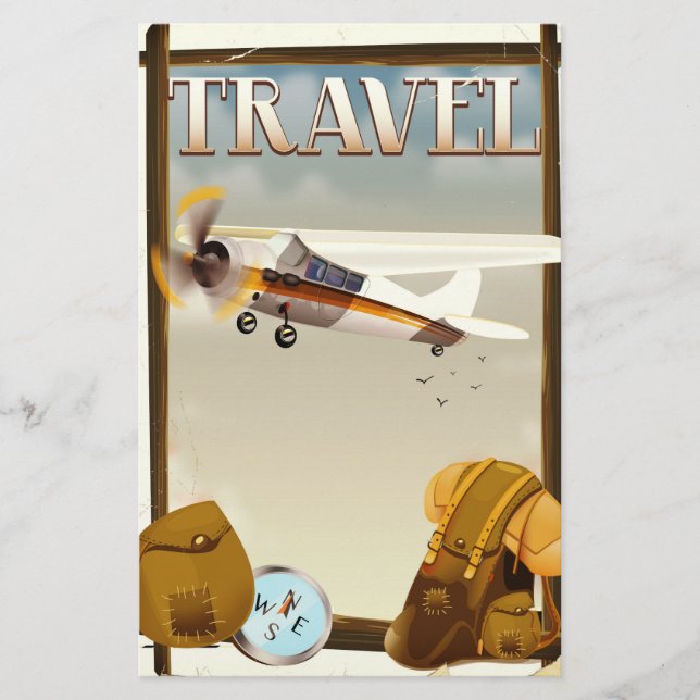 Vintage Travel Poster Briefpapier (Vorderseite)