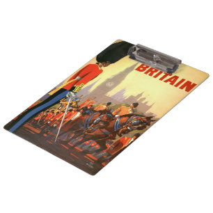 Vintage Travel Poster, Britische Königliche Garde Klemmbrett