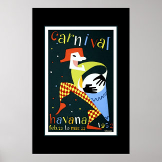 Vintage Travel Poster Carnival Kuba