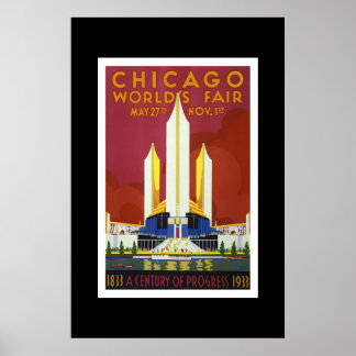 Vintage Travel Poster Chicago World's Fair