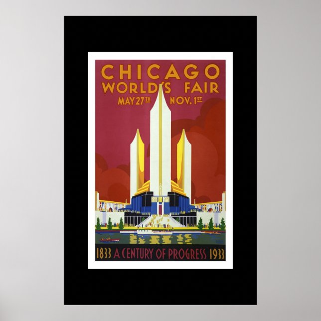 Vintage Travel Poster Chicago World's Fair (Vorne)