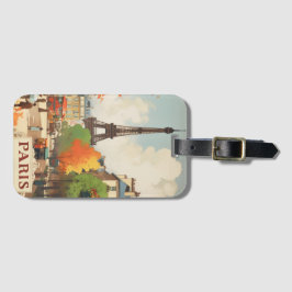 Vintage Travel Poster des Pariser Eifelturms Gepäckanhänger