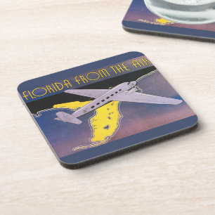 Vintage Travel Poster, Florida aus dem Flugzeug Getränkeuntersetzer