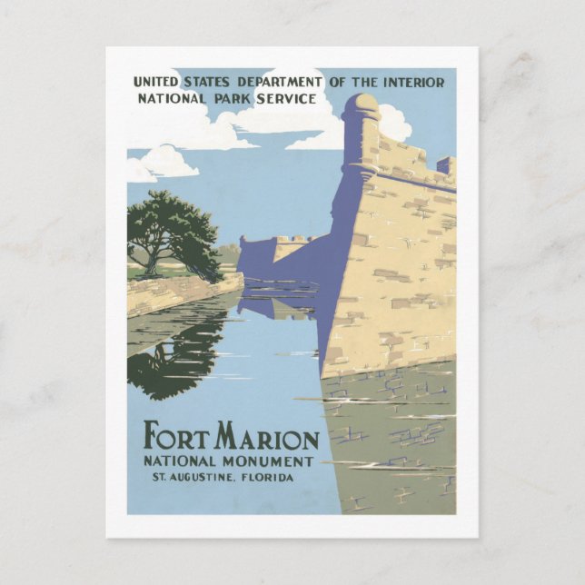 Vintage Travel Poster, Florida Postkarte (Vorderseite)