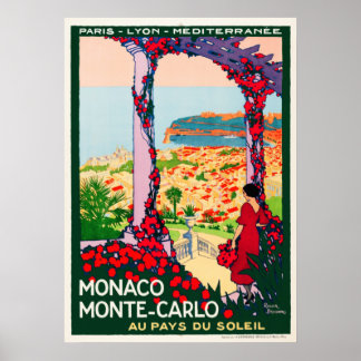 Vintage Travel Poster Frankreich - Monaco Monte Ca