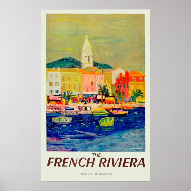 Vintage Travel Poster - Frankreich Riviera (Vorne)