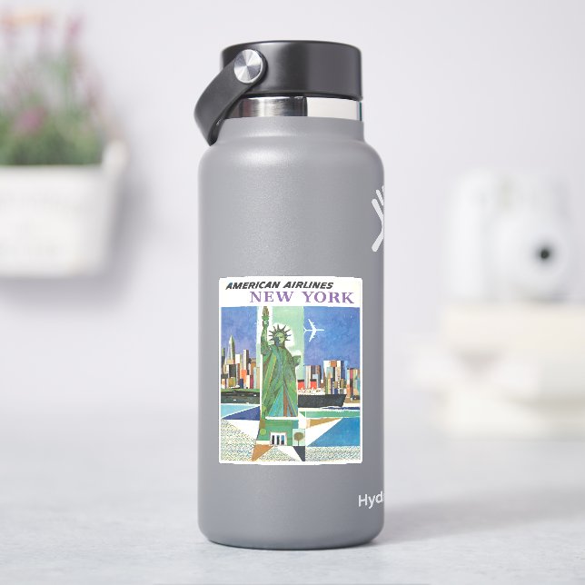 Vintage Travel Poster für American Airlines Aufkleber (HydroFlask)