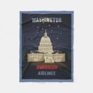 Vintage Travel Poster für American Airlines Fleecedecke