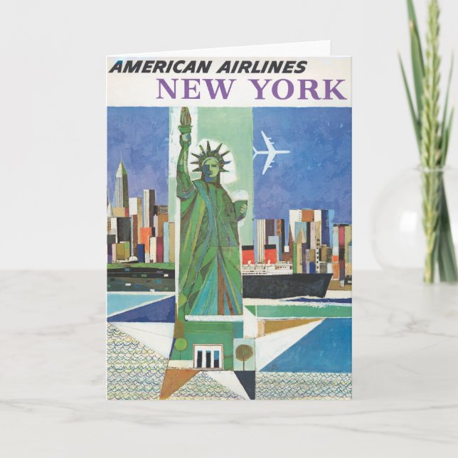 Vintage Travel Poster für American Airlines Karte (Vorderseite)