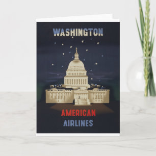 Vintage Travel Poster für American Airlines Karte
