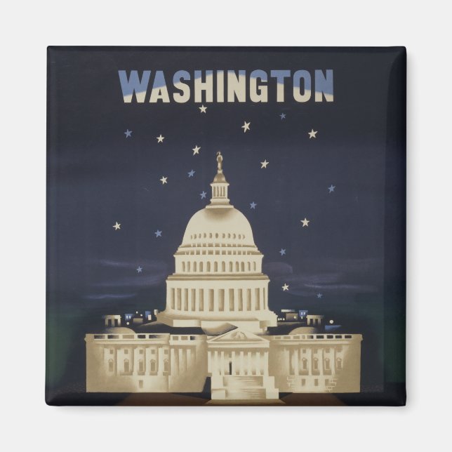 Vintage Travel Poster für American Airlines Magnet (Vorne)