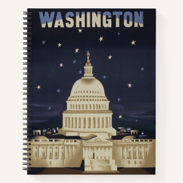 Vintage Travel Poster für American Airlines Notizbuch (Vorderseite)