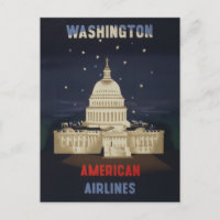 Vintage Travel Poster für American Airlines