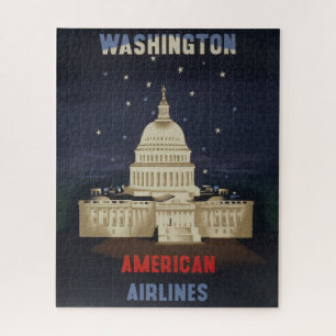 Vintage Travel Poster für American Airlines Puzzle