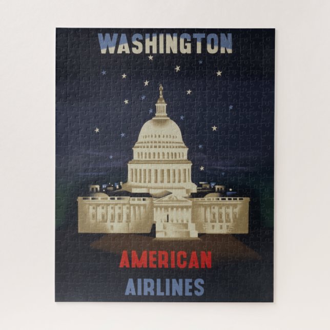Vintage Travel Poster für American Airlines Puzzle (Vertikal)