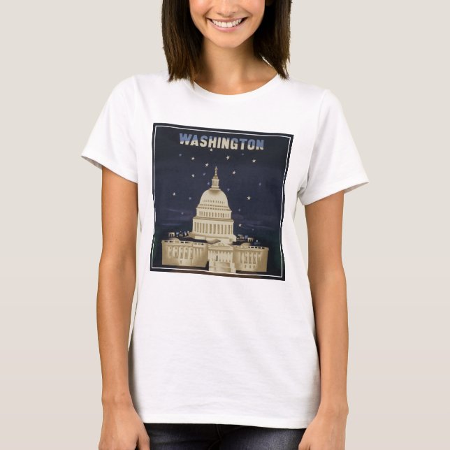 Vintage Travel Poster für American Airlines T-Shirt (Vorderseite)
