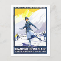 Vintage Travel Poster für Chamonix, Frankreich,