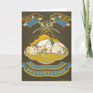 Vintage Travel Poster für das Ephrata Kloster Karte