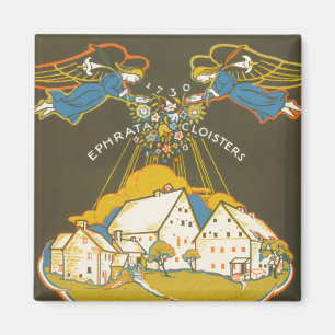 Vintage Travel Poster für das Ephrata Kloster Magnet