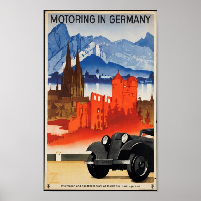 Vintage Travel Poster für Deutschland (Vorne)