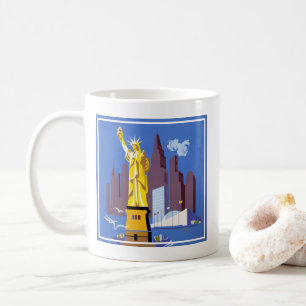 Vintage Travel Poster für Deutschland Airlines Kaffeetasse