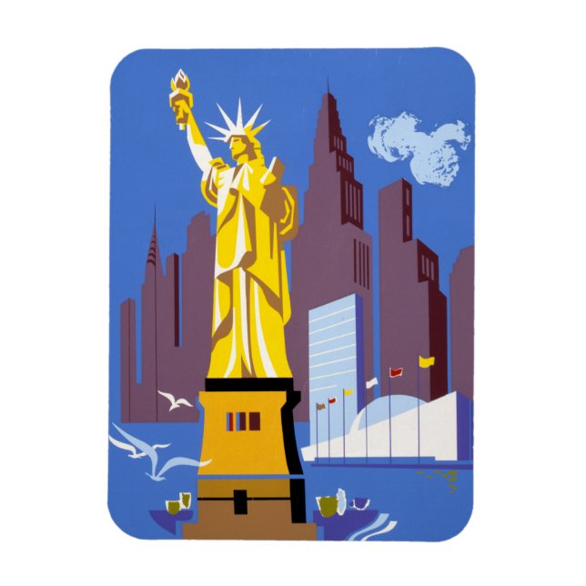 Vintage Travel Poster für Deutschland Airlines Magnet (Vertikal)