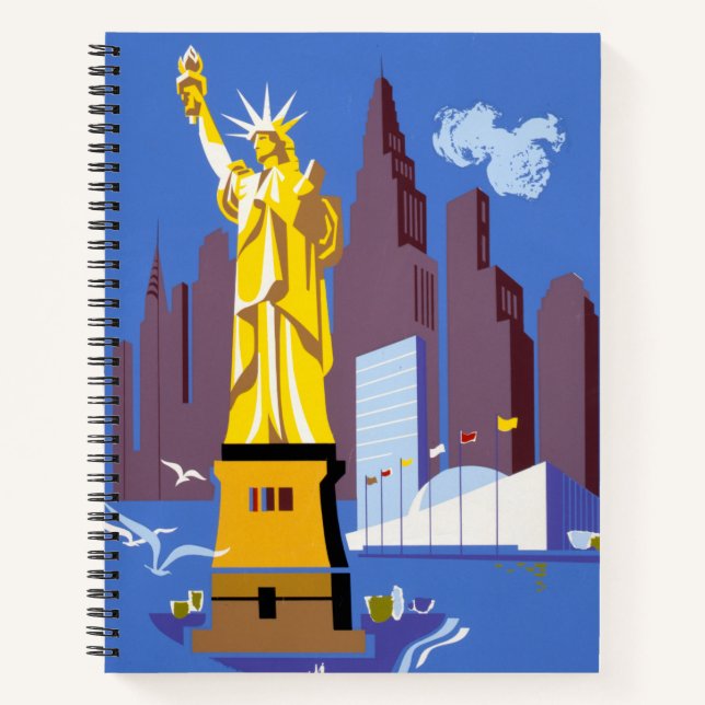 Vintage Travel Poster für Deutschland Airlines Notizbuch (Vorderseite)