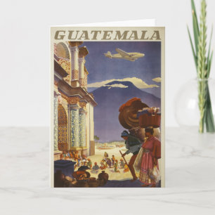 Vintage Travel Poster für Guatemala Karte