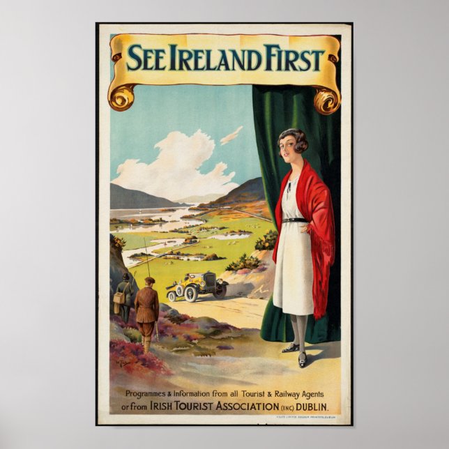 Vintage Travel Poster für Irland (Vorne)