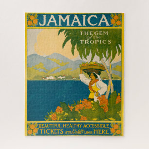 Vintage Travel Poster für Jamaika Puzzle