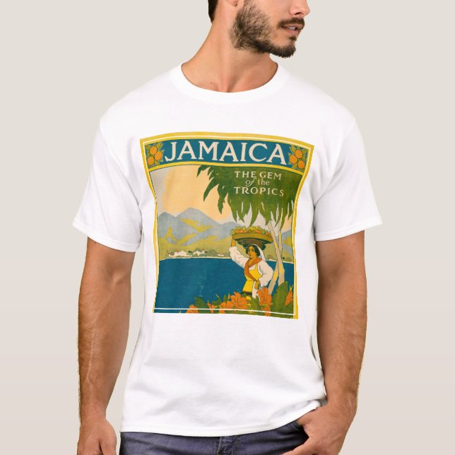 Vintage Travel Poster für Jamaika T-Shirt (Vorderseite)