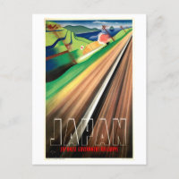 Vintage Travel Poster für japanische Züge