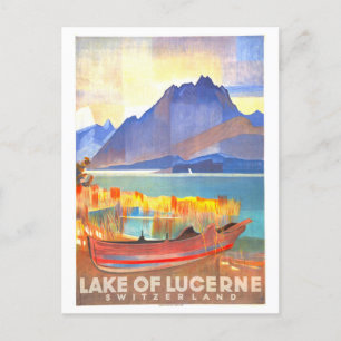 Vintage Travel Poster für Luzern, Schweiz, Postkarte