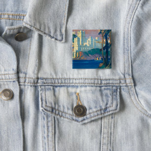 Vintage Travel Poster für New York Central Lines Button