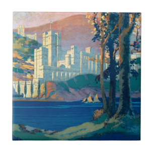 Vintage Travel Poster für New York Central Lines Fliese