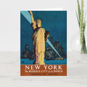 Vintage Travel Poster für New York Karte