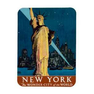 Vintage Travel Poster für New York Magnet